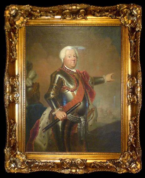 framed  antoine pesne Portrait of Frederick William I of Prussia, ta009-2